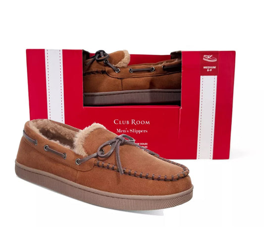 Club Room
Men's Moccasin Slippers, Tan