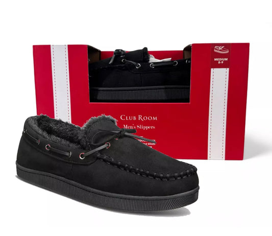 Club Room
Men's Moccasin Slippers, Black