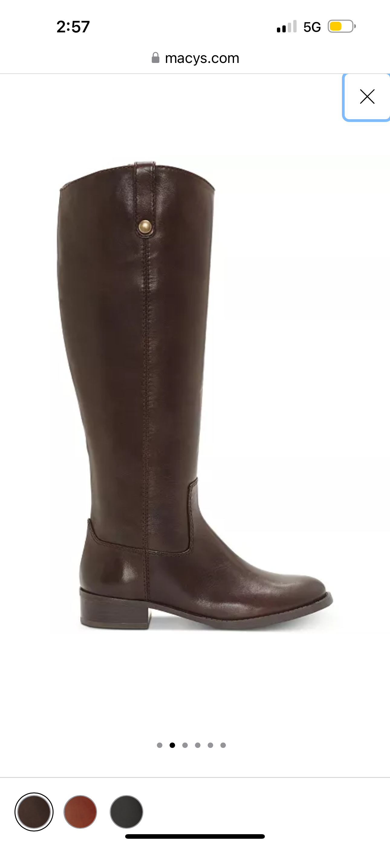 I.N.C. International Concepts
CHOCOLATE Fawne Wide-Calf Leather Knee High Boots 9M WC, 7W WC