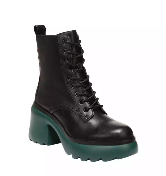 Bar III Women's Pelican Peliican Lace Up Booties Black & Green 6.5M, 7.5M, 9M, 9.5M