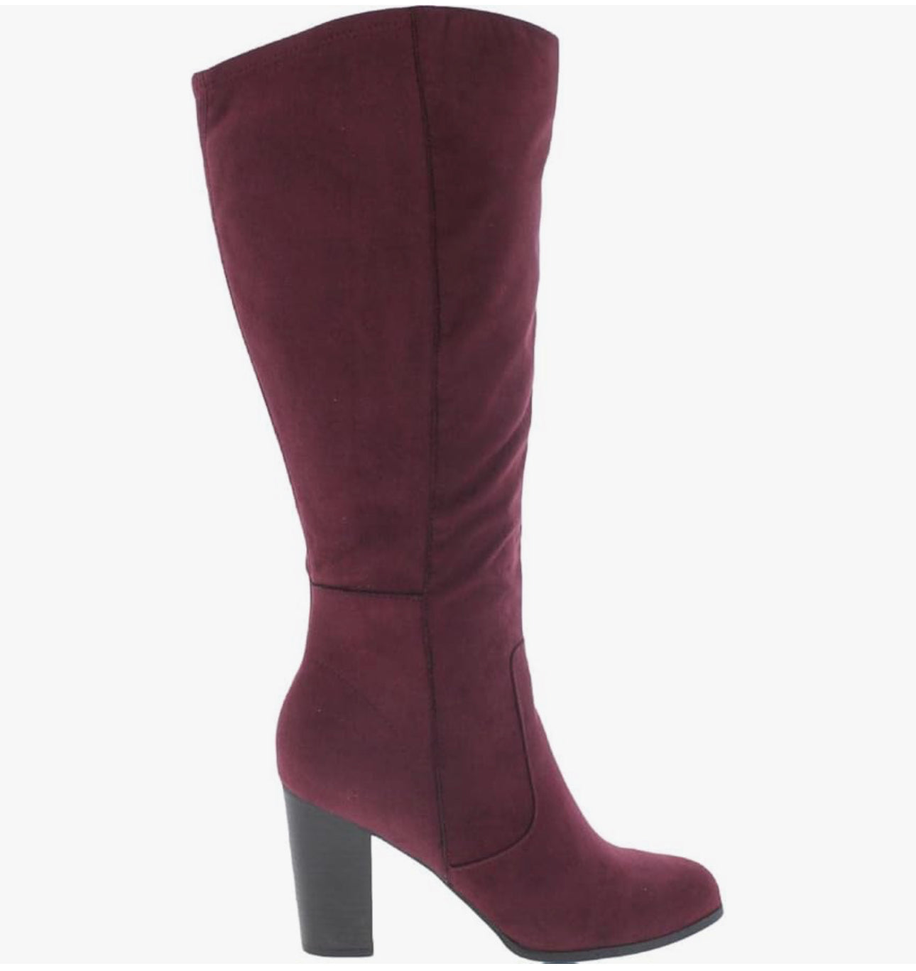 Style & Co. BLACK Women's Kimmball Leather Stretch Over-the-Knee Boots