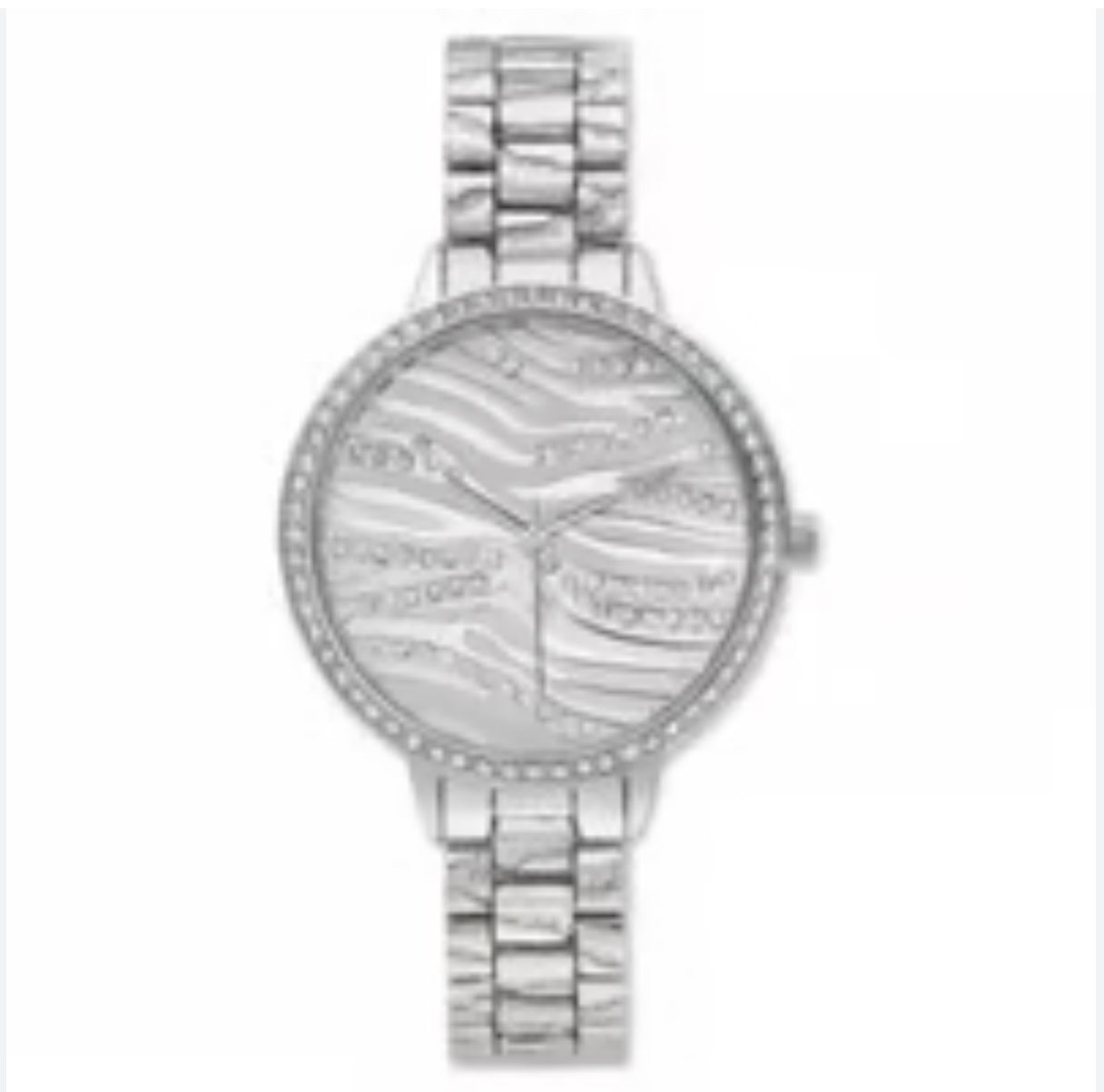 I.N.C. International Concepts
Women's Crystal Bracelet Watch 38mm, Silver tone.