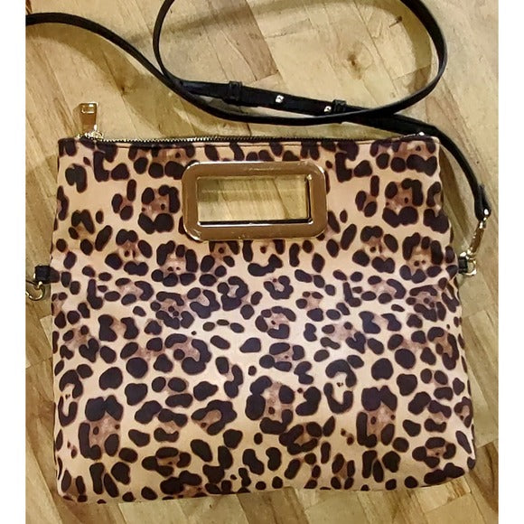 INC- International Concepts Leopard Print Open Handle Crossbody