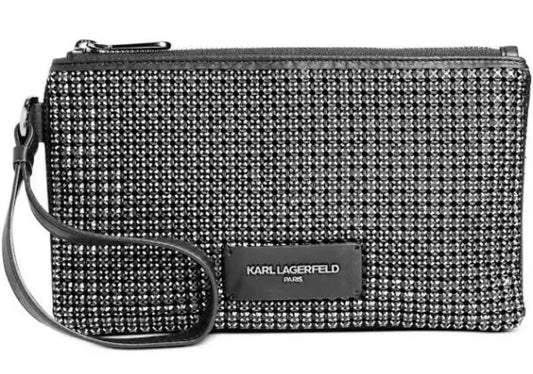 Karl Lagerfeld Paris Sparkle Wristlet Black