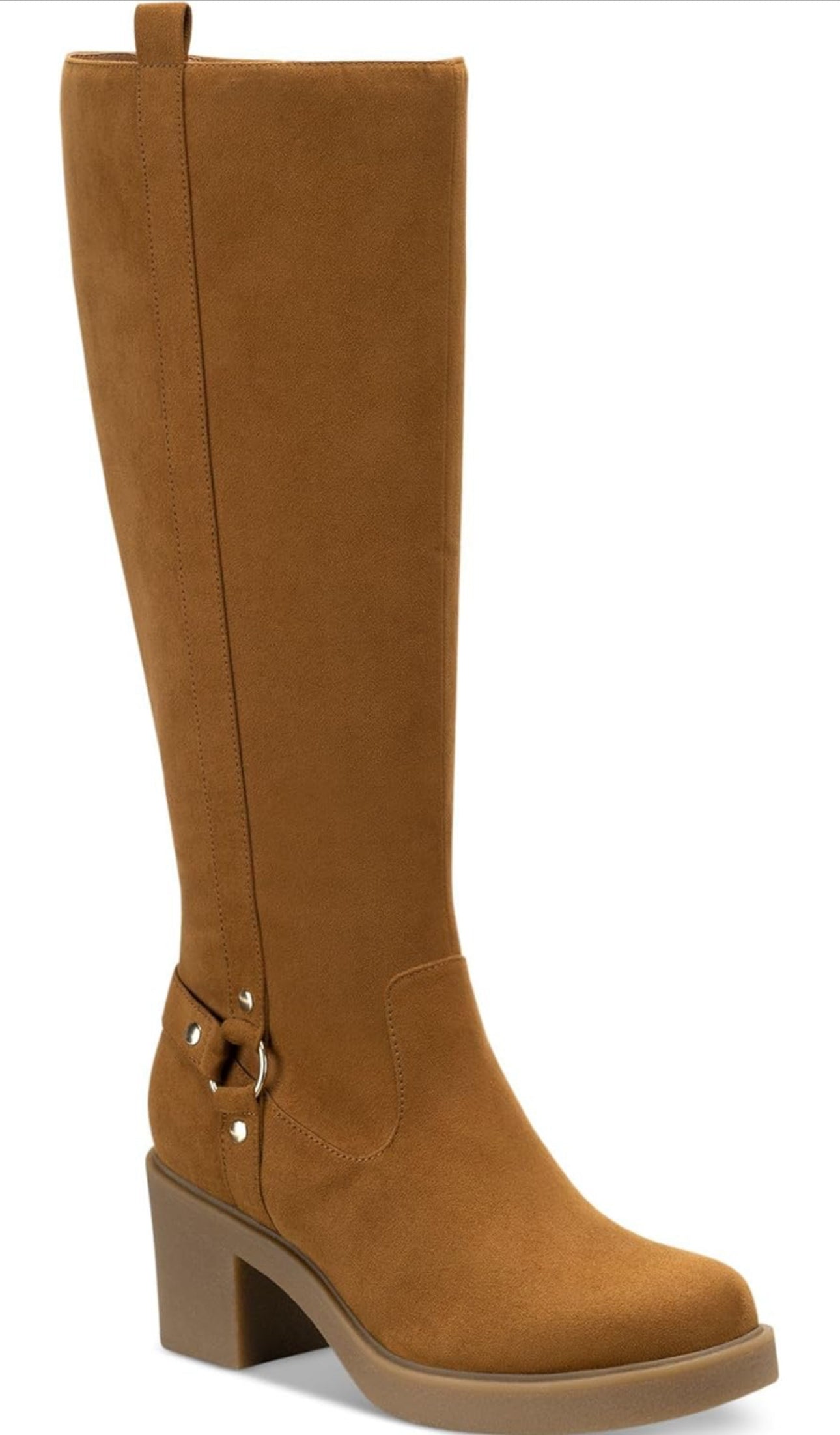 Style & Co. Womens Brettaa Faux Suede Knee-High Boots Brown