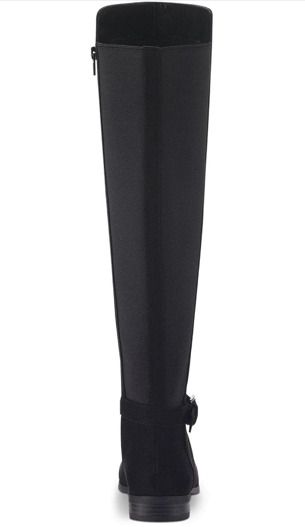 Style & Co. BLACK Women's Kimmball Leather Stretch Over-the-Knee Boots