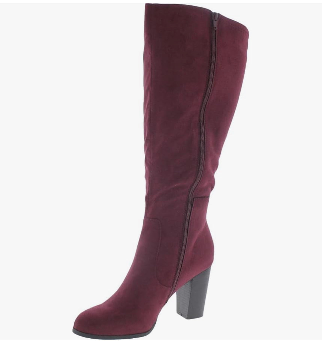 Style & Co. BLACK Women's Kimmball Leather Stretch Over-the-Knee Boots
