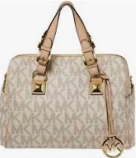 Michael Kors Women Grayson-Sm Duffle Crossbody Top Handle Leather Bag Vanilla OS