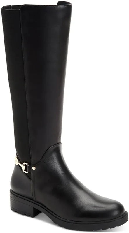 GIANI BERNINI Barnibee Womens Leather Riding Knee-High Boots Black 5M