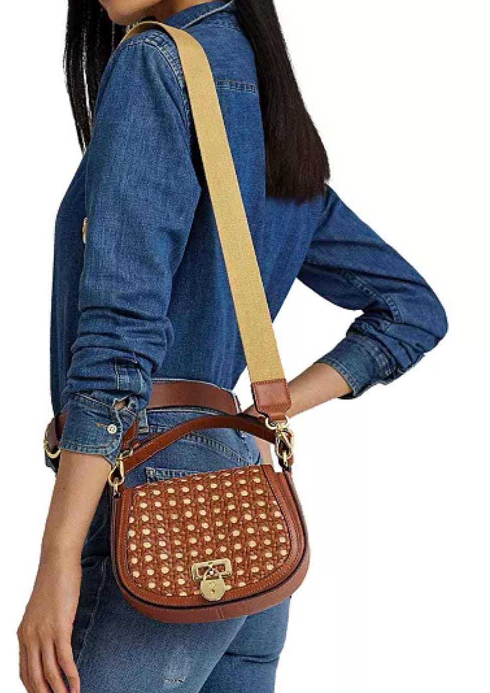 Lauren Ralph Lauren Woven Medium Tanner Crossbody Bag