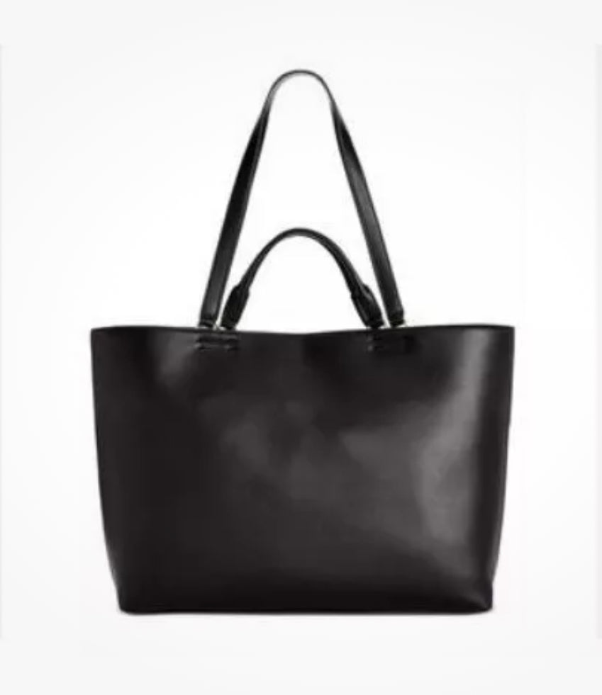 On 34th Leightonne faux-leather large tote shoulder bag - Black