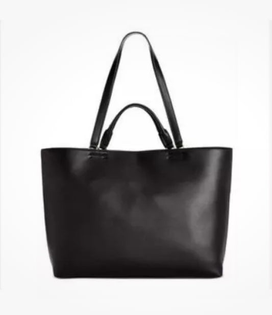 On 34th Leightonne faux-leather large tote shoulder bag - Black