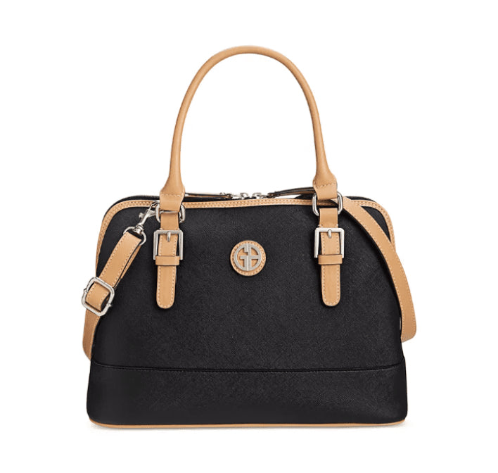 Giani Bernini Black Saffiano Dome Satchel, One Size