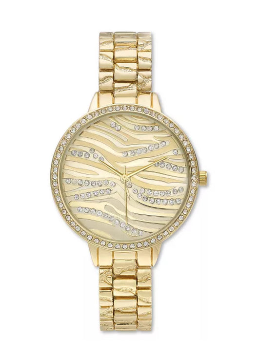 I.N.C. International Concepts
Women's Crystal Bracelet Watch 38mm; Gold Tone