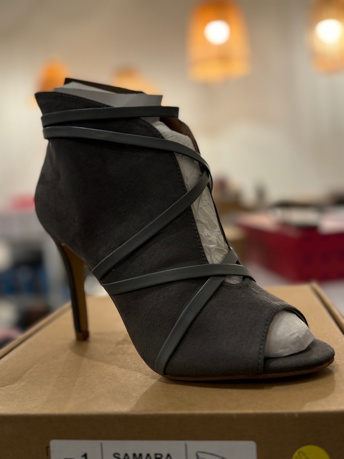JOURNEE COLLECTION Samara Strappy Bootie Grey