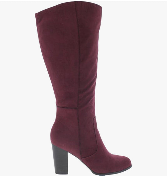 Style & Co. BLACK Women's Kimmball Leather Stretch Over-the-Knee Boots