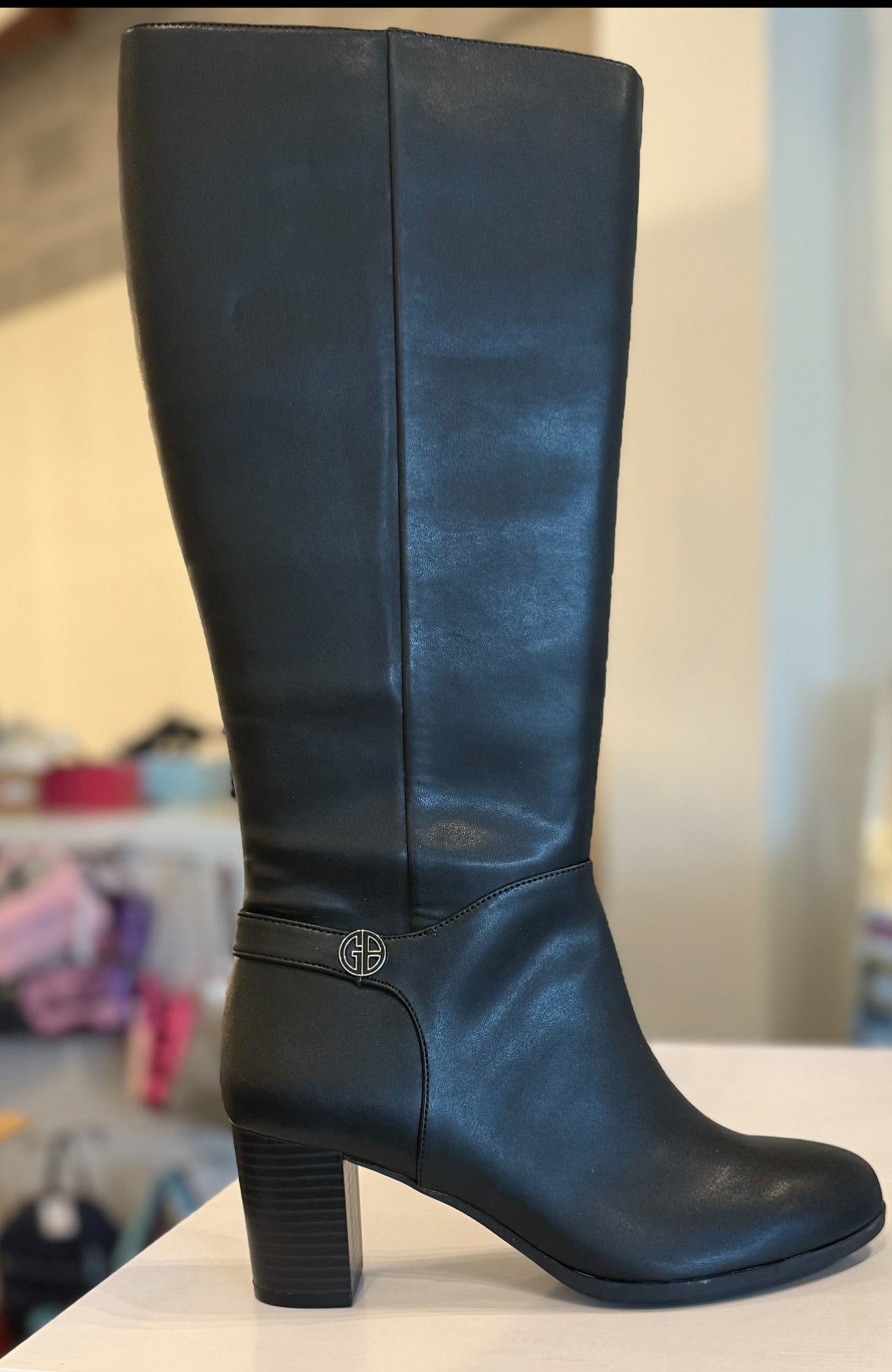 Giani Bernini Women's Adonnys Memory Foam Knee High Dress Boots Black