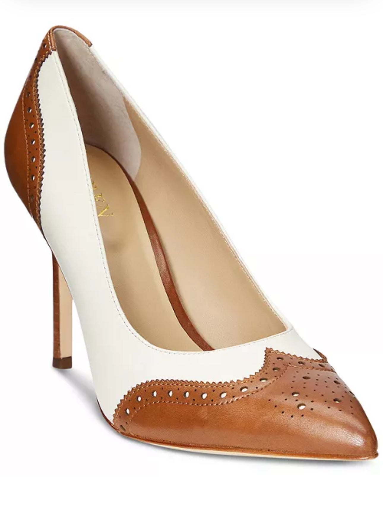 Lauren Ralph Lauren Women's Lynden Nappa Burnished Leather Dress Pumps