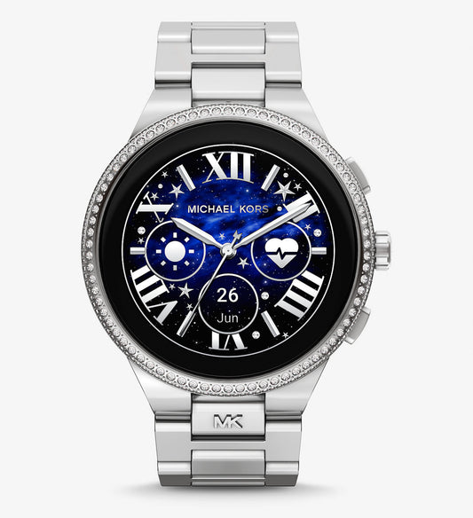 Gen 6 Camille Pavé Silver-Tone Smartwatch