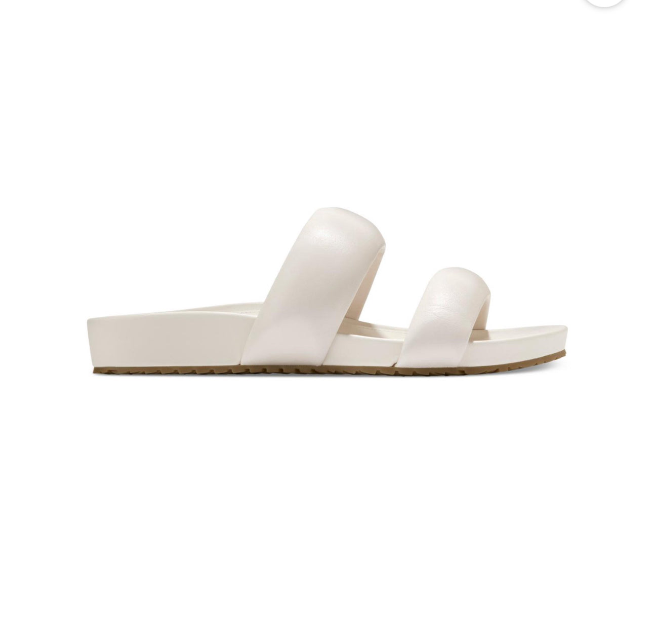 Cole Haan Womens MOJAVE Double band Slip on Slide Sandals, IVORY 8M