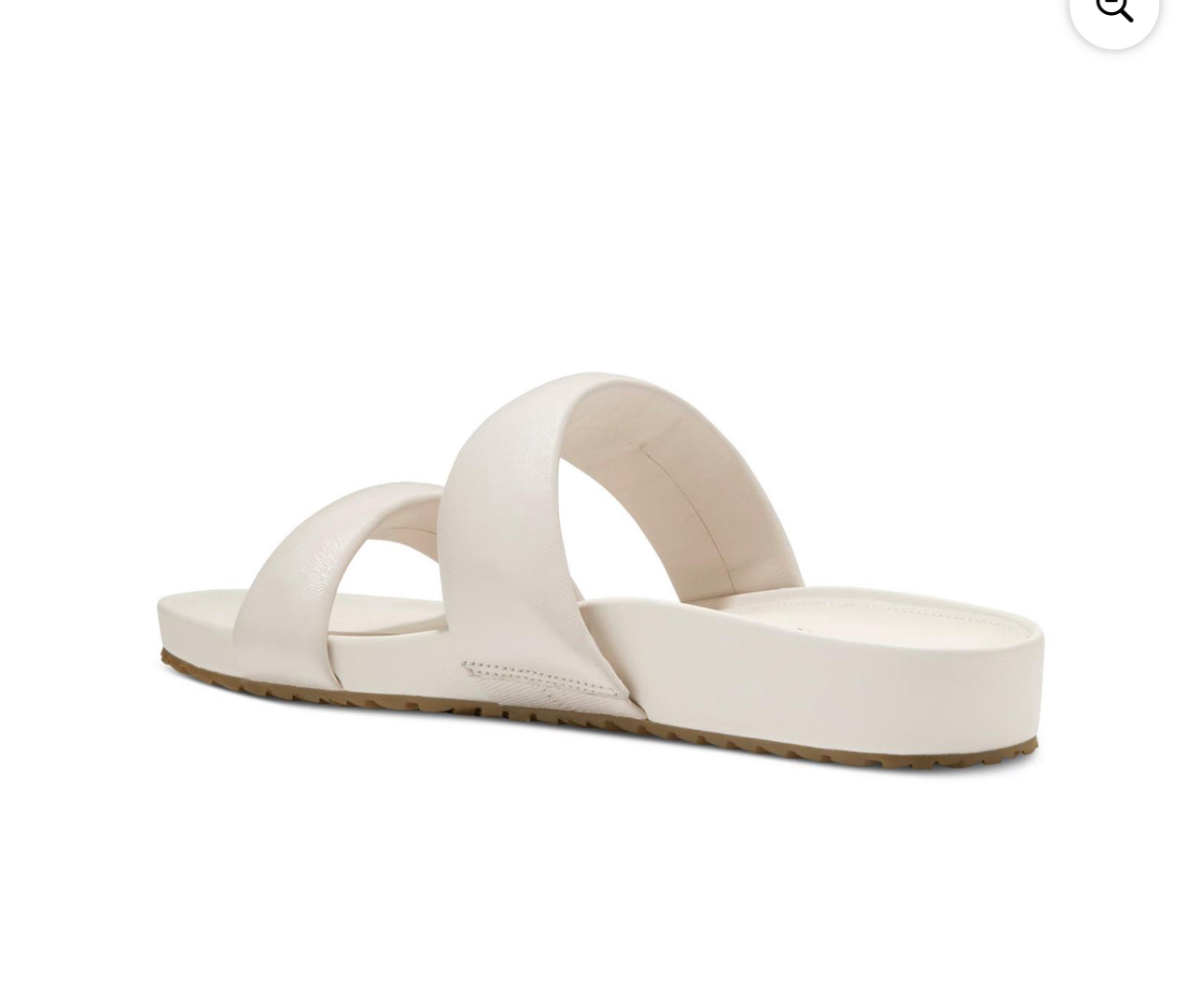Cole Haan Womens MOJAVE Double band Slip on Slide Sandals, IVORY 8M