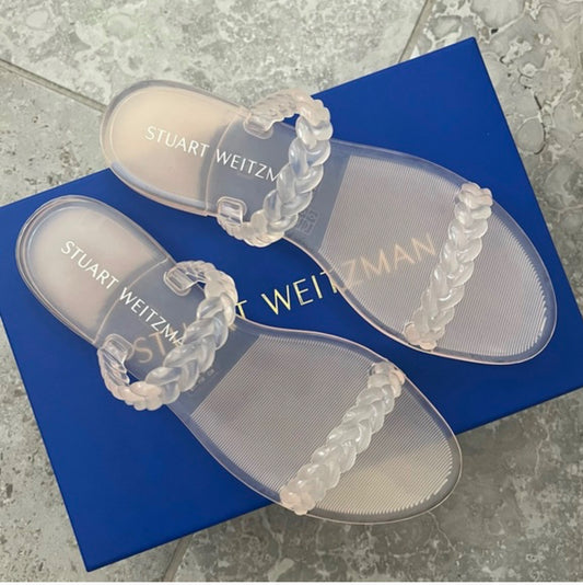 Stuart Weitzman Braida Sawyer Jelly Sandals, 8B