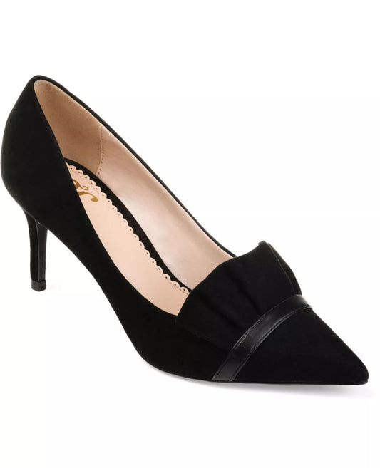 JOURNEE COLLECTION Womens Black Marek Toe Stiletto Slip On Pumps Shoes 8M