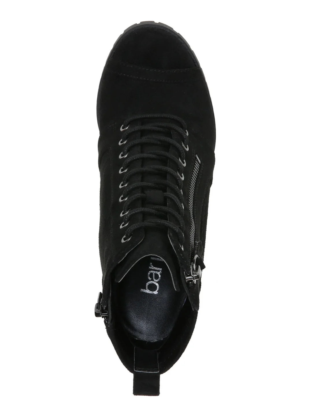 BAR III
Womens Black Lace Zipper Accent Comfort Damas Open Toe Stiletto Zip-Up Shootie M